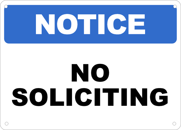 No Soliciting